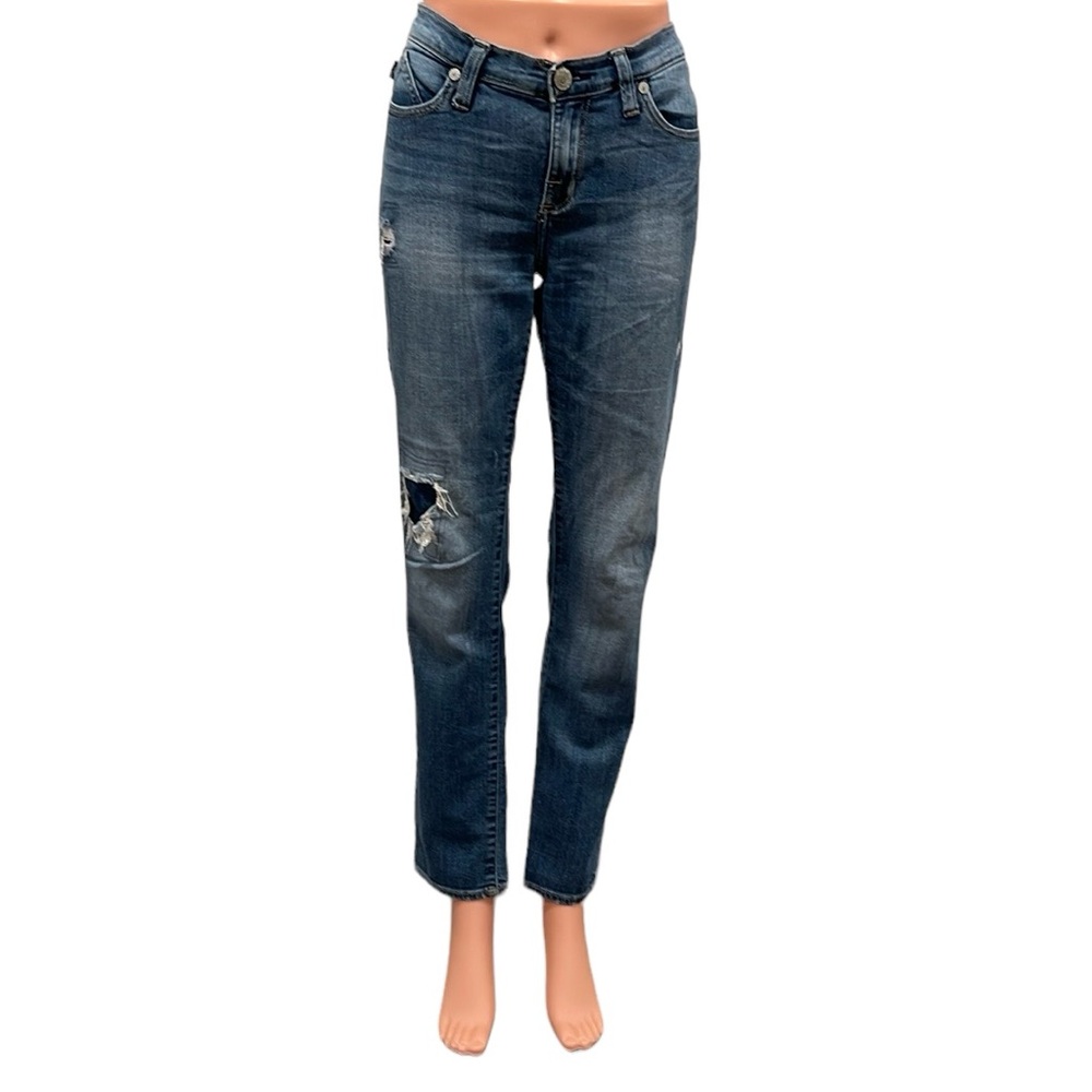 Rock & Republic Berlin Distressed Patched Jeans Size 10